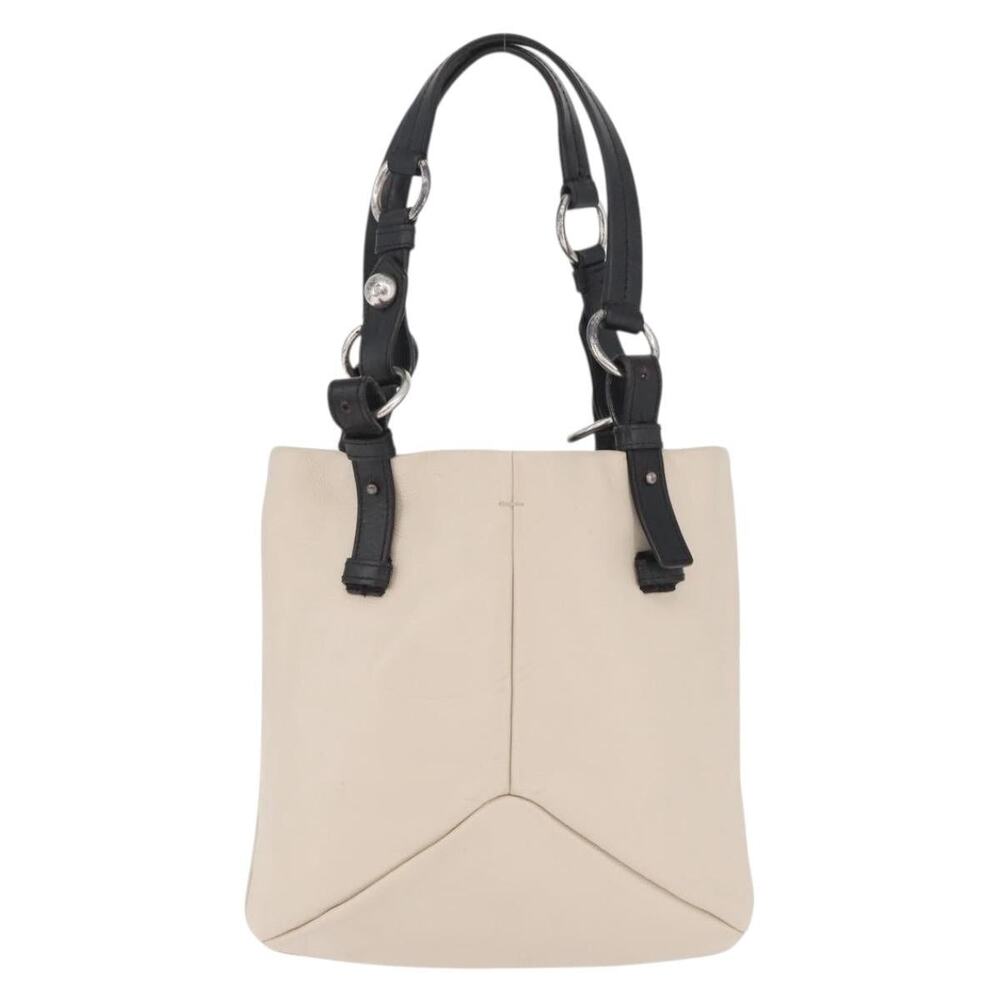 Saint Laurent Leather Handbag Ivory White